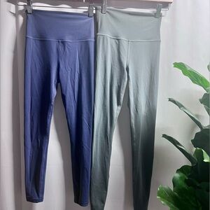 Pair of Athleta High Rise Elation 7/8 Leggings XXS